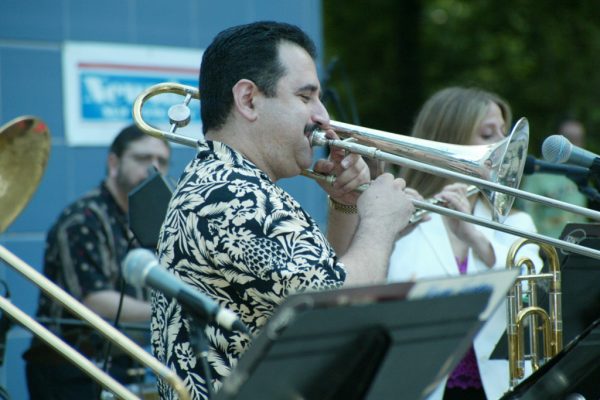 Demetrios, June 16, 2003, Homenaje a Mongo Santamaría Concert, Seuffert Bandshell, Woodhaven Queens, New York, Photo credit: Jerry Lacay