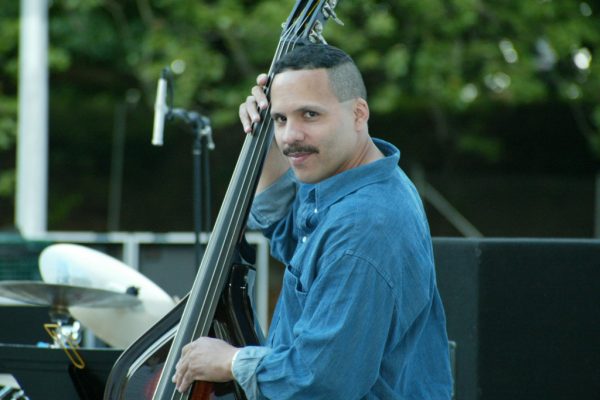 Bassist - Solo (Octavio) Rodriguez, June 16, 2003, Homenaje a Mongo Santamaría Concert, Seuffert Bandshell, Woodhaven Queens, New York, Photo credit: Jerry Lacay.