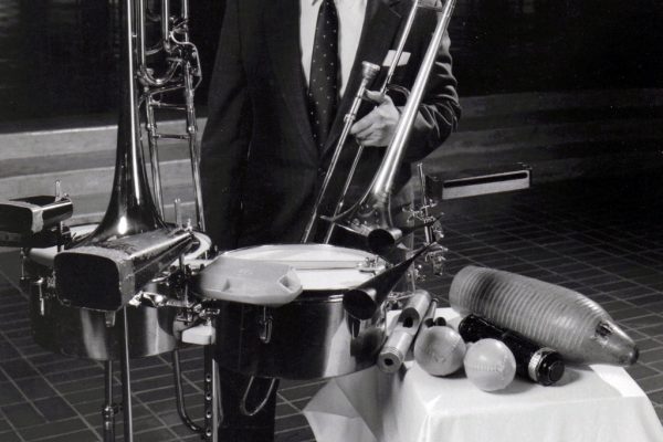 Demetrios Kastaris just before performing with the Latin Jazz Coalition at York College, Jamaica Queens, New York, March 1990, photo credit Glenn Reinhart.