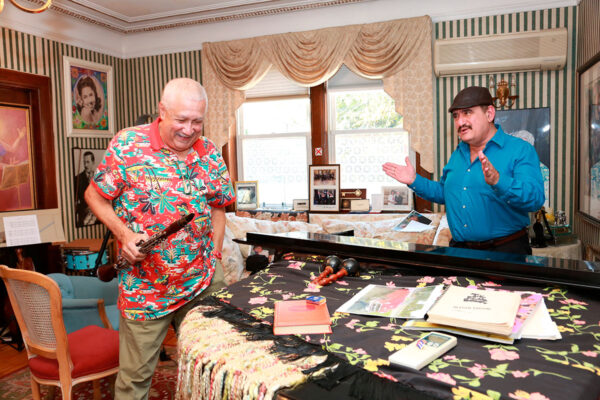 Ready to accompany 16 time Grammy Award Winner Paquito D’Rivera on the piano at his home in New Jersey on a Son Montuno, November 2019. Photo credit: Jerry Lacay.