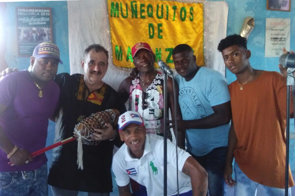 With Los Muñequitos de Matanzas, Matanzas Cuba. November 2018.