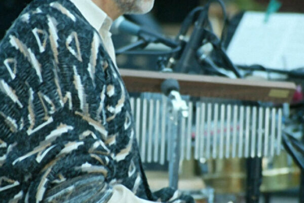 The late virtuoso Jazz pianist Jeff Kruh performs with the Latin Jazz-Coalition, June 16, 2003,
Seuffert Bandshell, Woodhaven Queens, New York (photo credit Jerry Lacay).